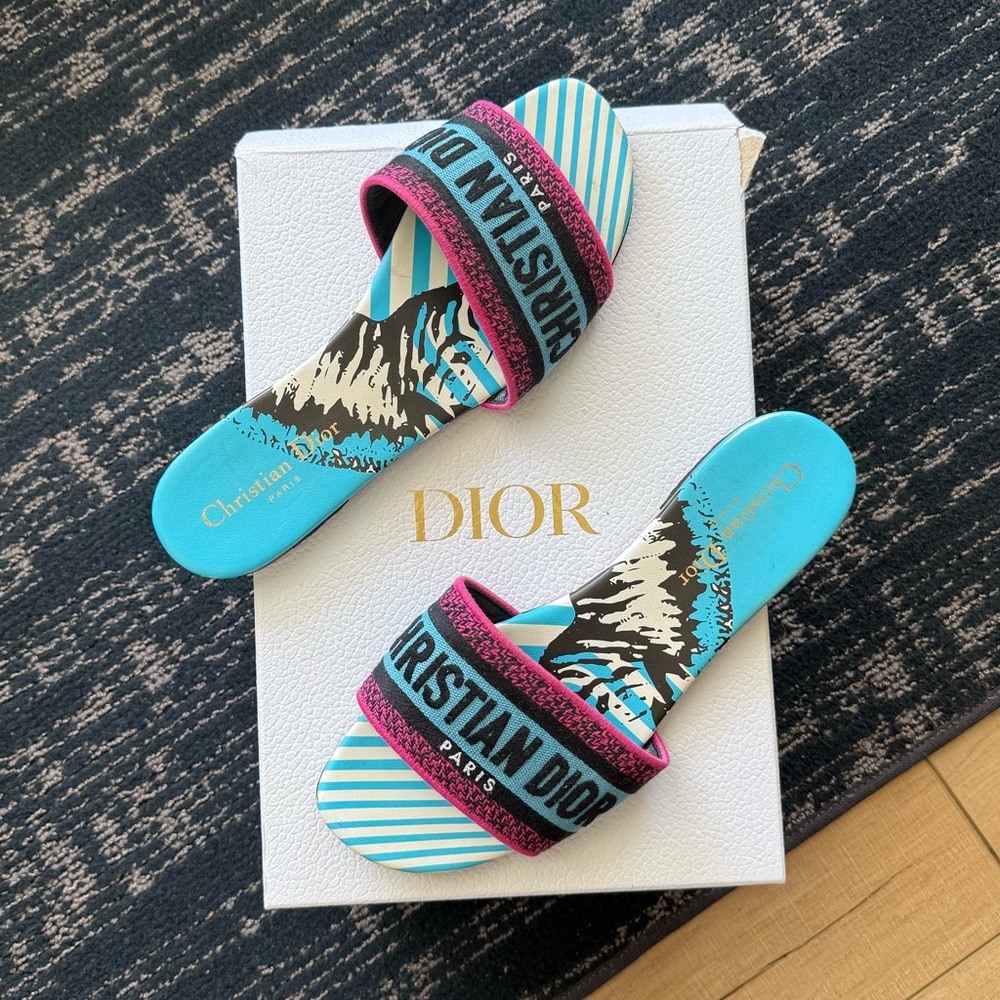 Dior Jungle pop canvas sandals color Multi size 38